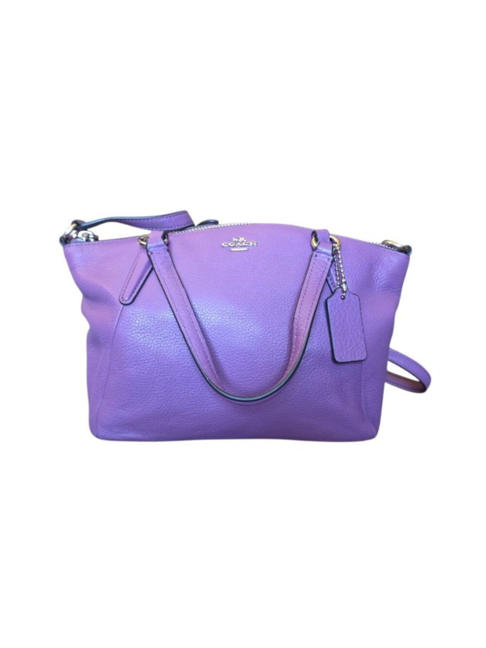 Coach Mini Kelsey Satchel Mauve Purple Pebbled Leather Crossbody Bag F57563 NWT - Picture 3 of 16